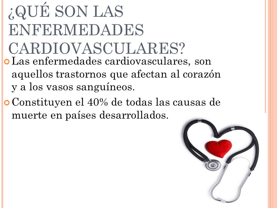 El y trastornos corazón sanguíneos vasos que afectan los